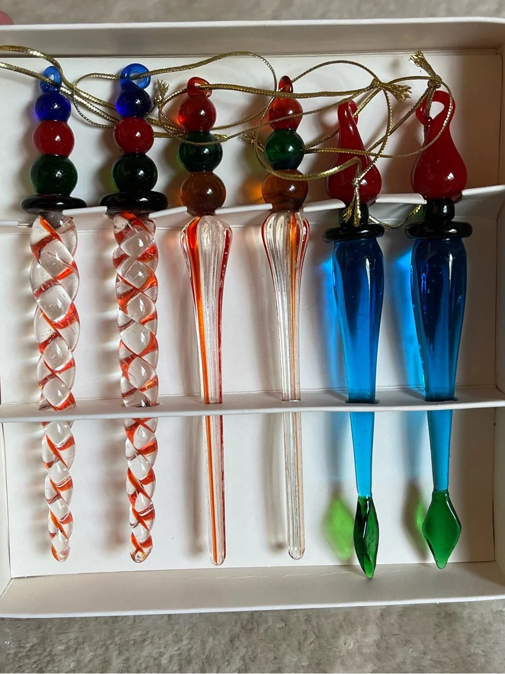 Vintage Pier 1 Icicle Ornaments